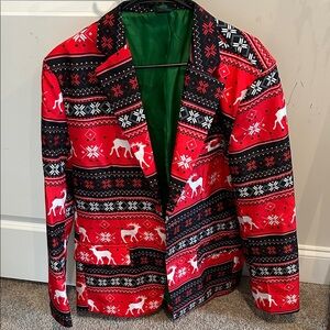 Kohl's Festive Red and Black Blazer